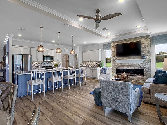 Ginger floor plan at On Top of the World Communities Kitchen looking over Living room