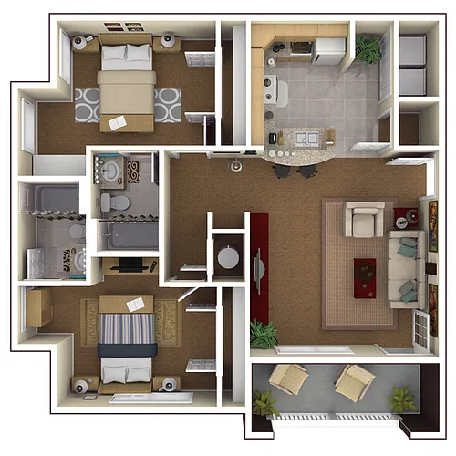 Floor plan 2 bedroom