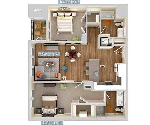 Floor plan B2-sc2x-1100