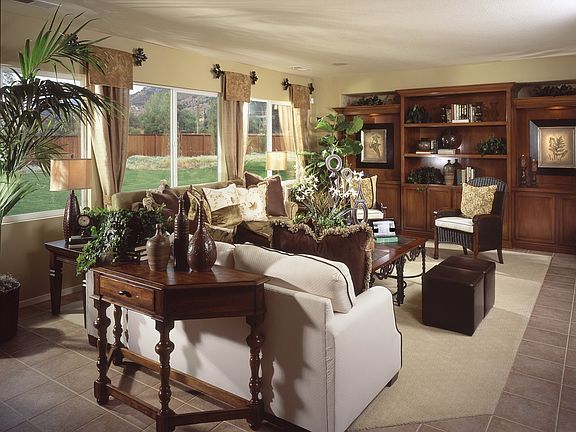 Family room of model home