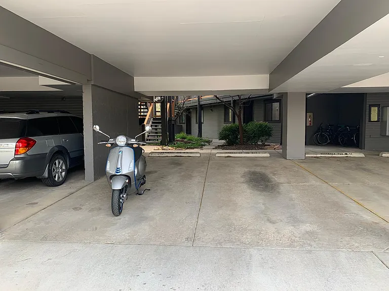 Covered parking space
