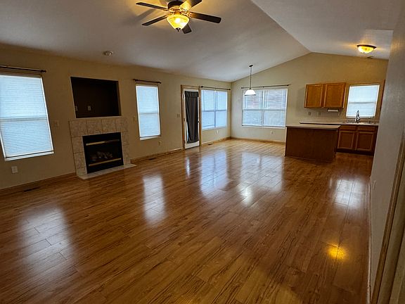 Living room and kitchen
