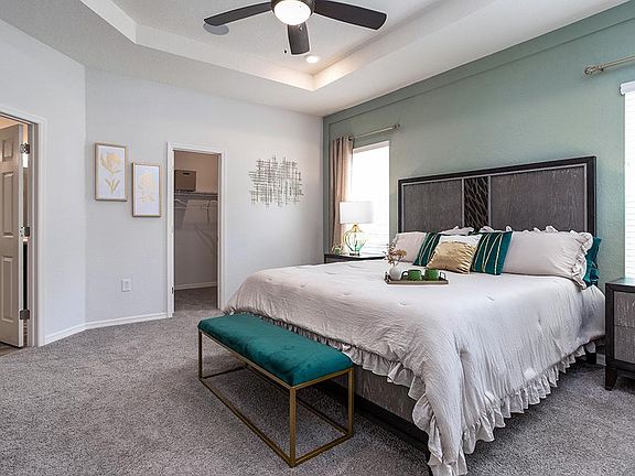 Spacious owner s suite with tray ceiling, walk-in wardrobe, and en-suite bath - Shelby home pla