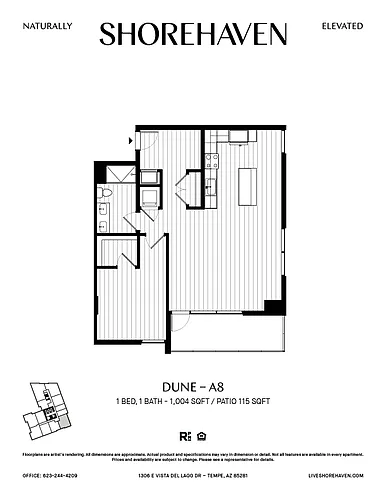 Floor plan Dune - A8