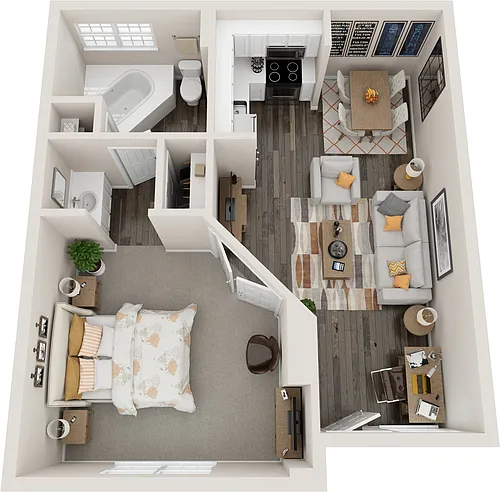Floor plan Caret-King