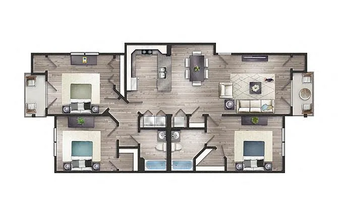 Floor plan Sapphire II Newly Renovated