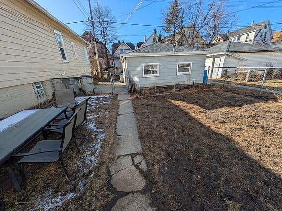 Backyard and garage