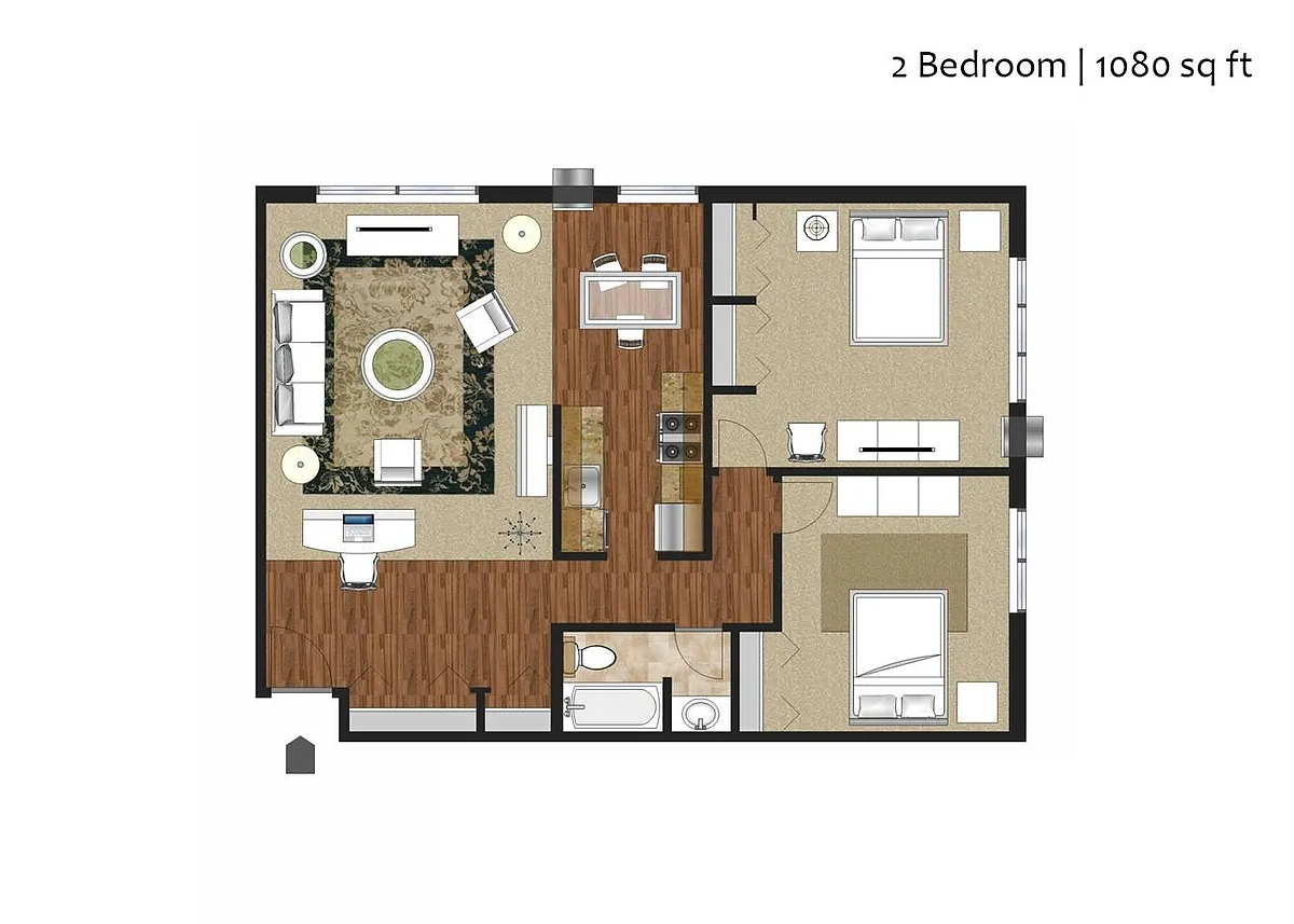 Floor plan 2 Bedroom B
