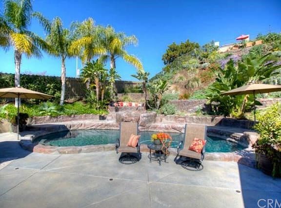 Solar powered pool and spa.