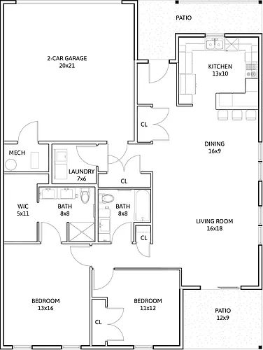 Floor plan Sunnyside