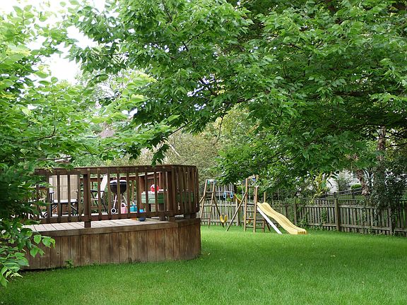 Backyard with playground