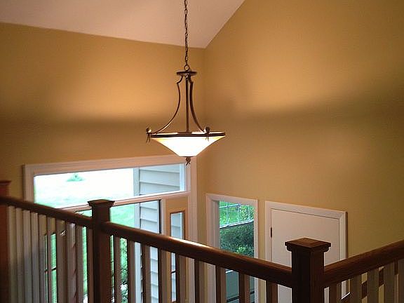 vaulted ceiling at entry