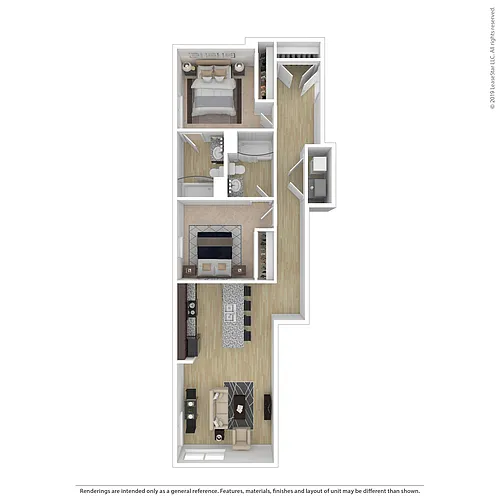 Floor plan The Docent (per bed)