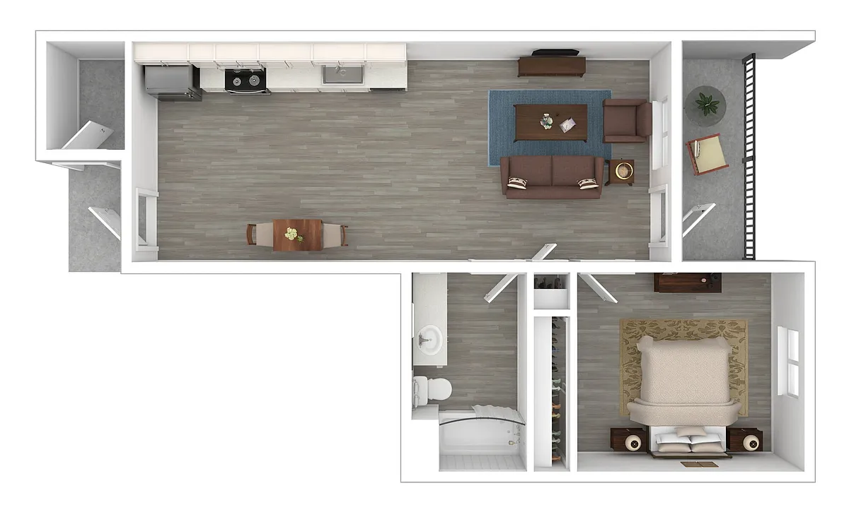 Floor plan 1X1