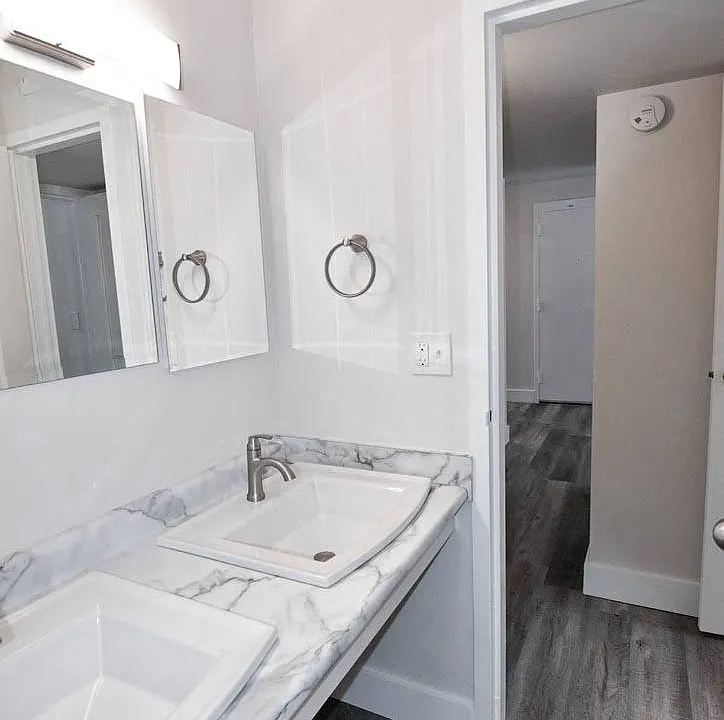 Double sinks in every bathroom