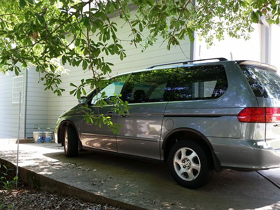 Parking Pad next to Garage