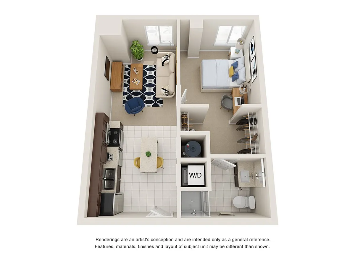 Floor plan 1BR/1BA - Standard