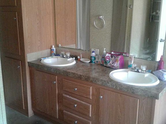 Double vanity in master