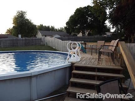Backyard with upper deck