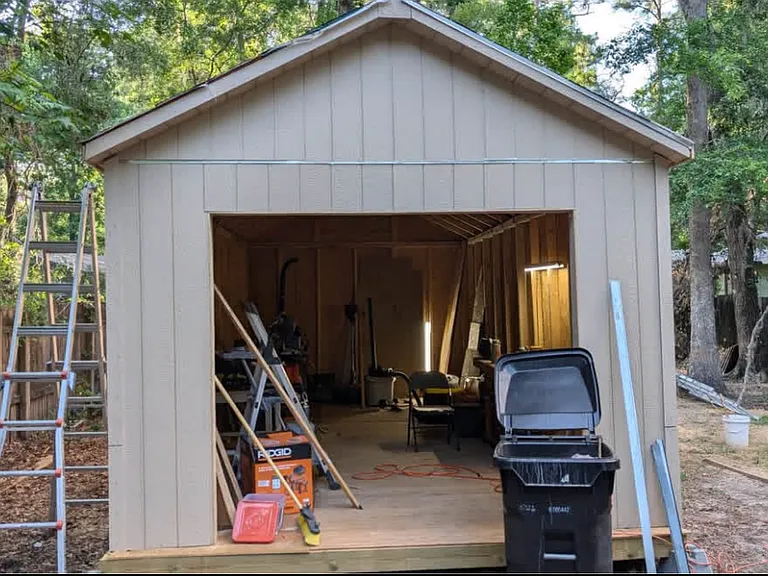 Large detached garage is great for storage, and housing of outdoor supplies