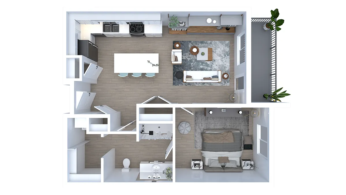Floor plan One Bedroom A