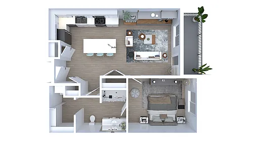 Floor plan One Bedroom A