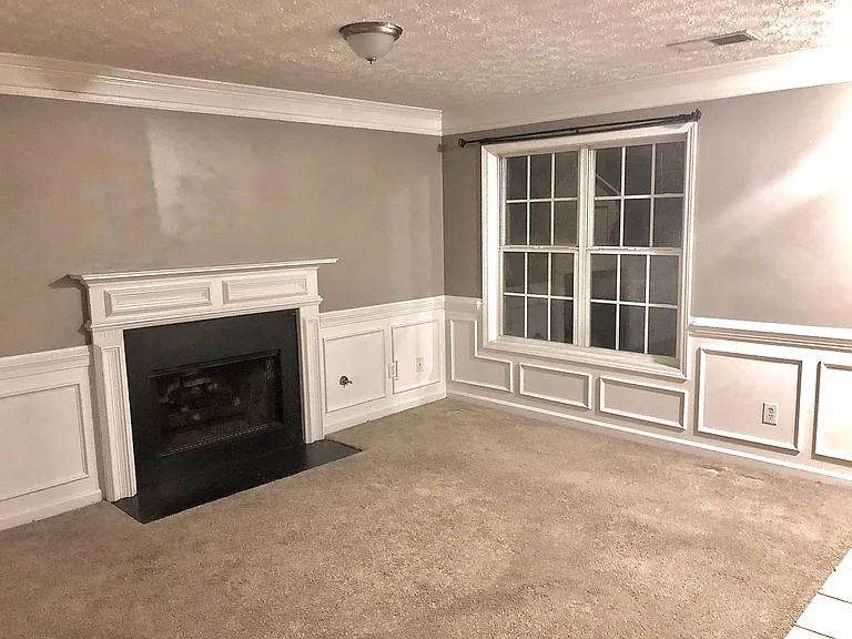 Fancy Trim Updates in Cozy Living Room