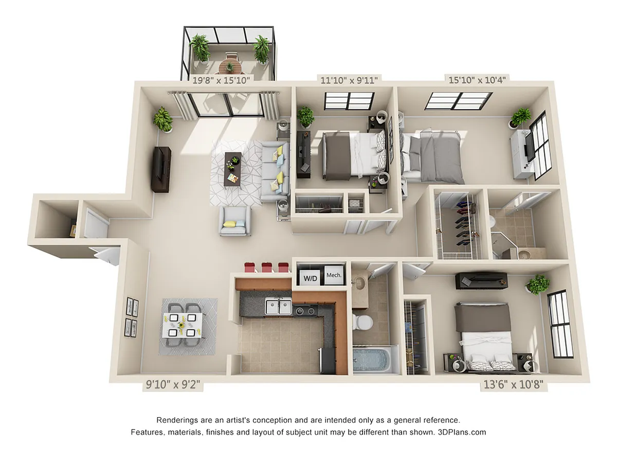 Floor plan Cordoba 3x2