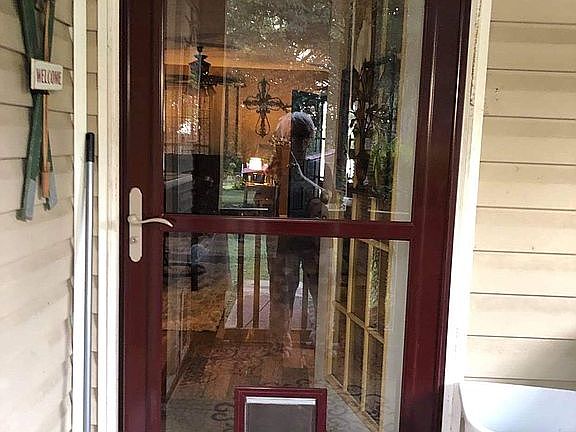 Back door with doggy door!!