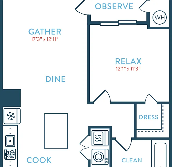 815-834 Waypointe A2 Floorplan Diagram