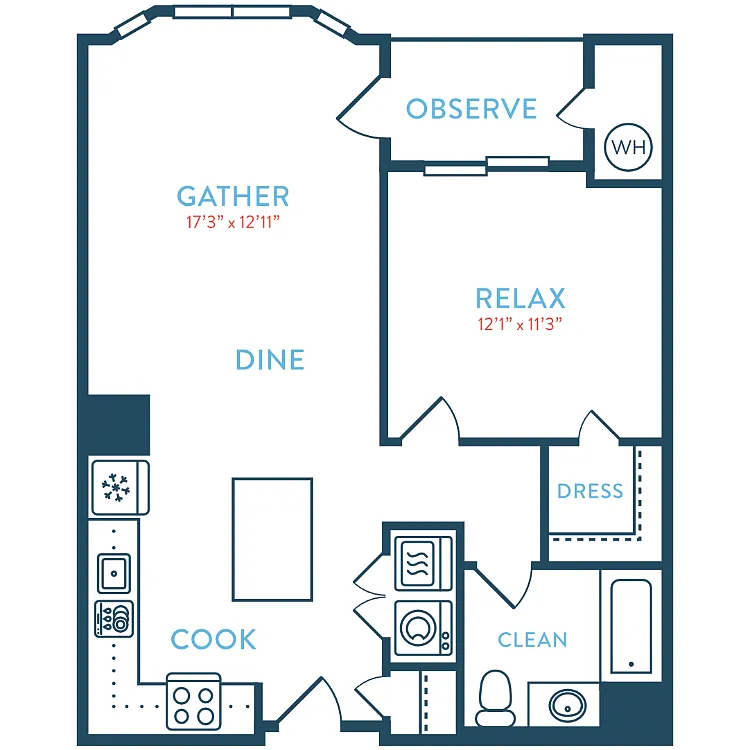 Floor plan 815-834 Waypointe A2