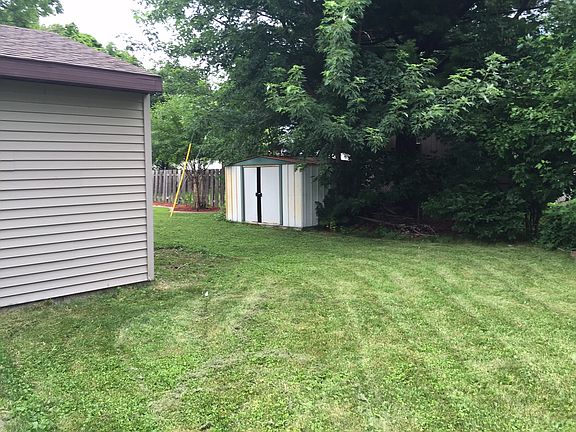 Shed in backyard