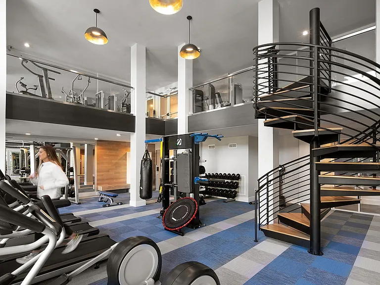 Inspiring Two-Story Fitness Center