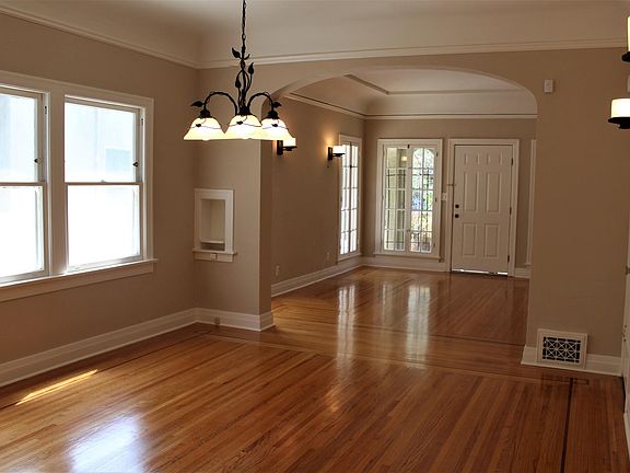 Dining room looking into living room