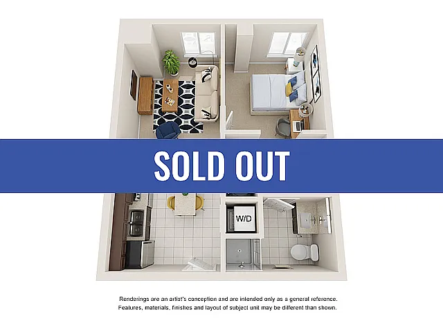 Floor plan 1BR/1BA - Premium