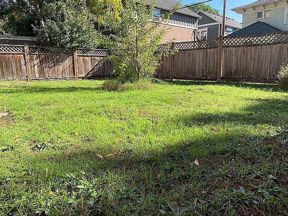 Back yard, ~32’ x 40’