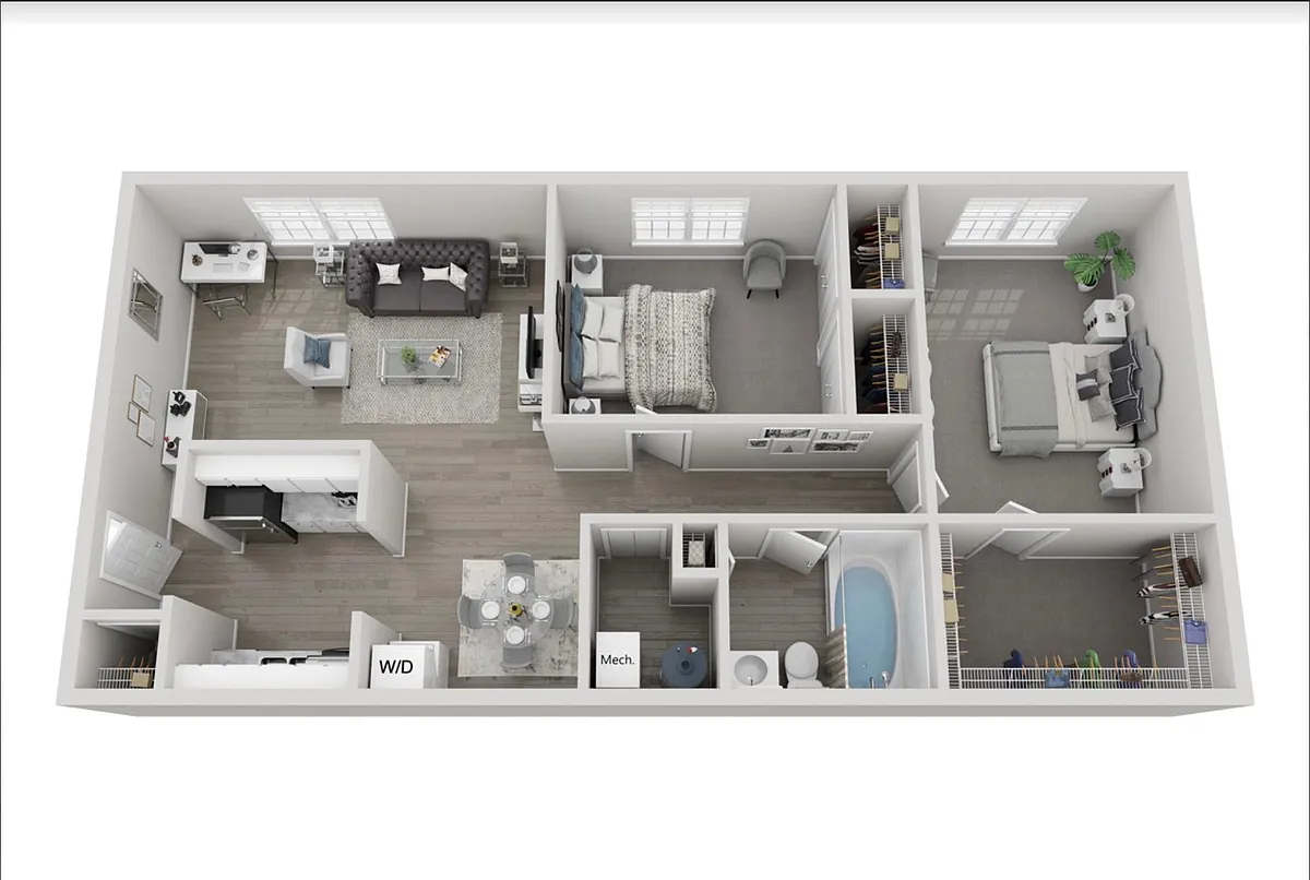 Floor plan 2x1 Semi Upgraded