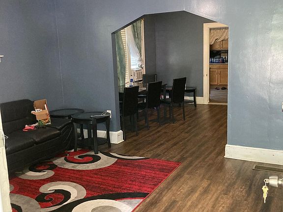 Living room and dining room