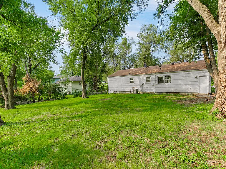 fenced-in yard