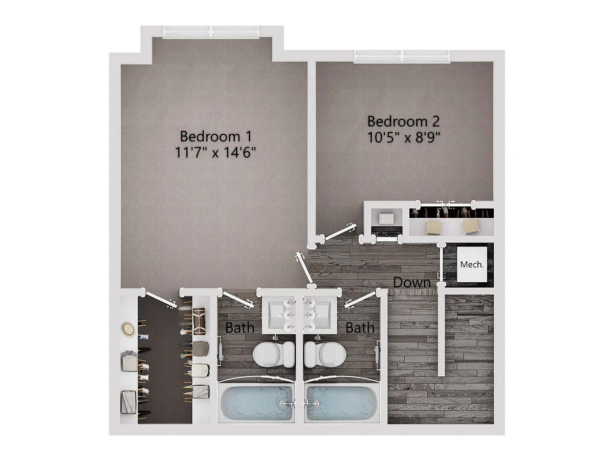 Floor plan Waverly (2/2)