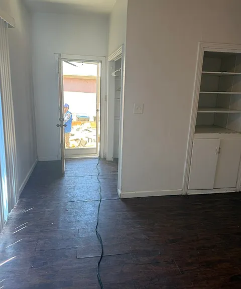Hallway leading to backyard