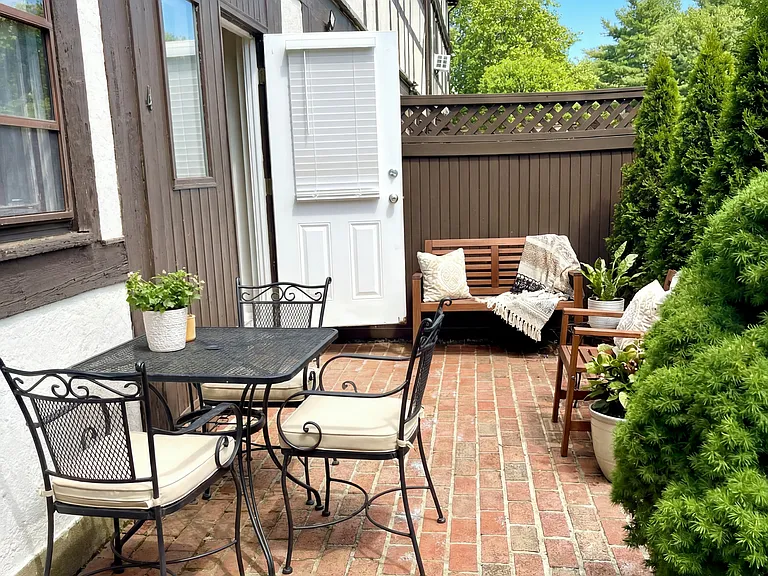 Private front terrace for outdoor entertaining - virtually staged