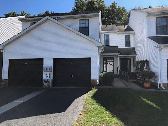 Front door and garage
