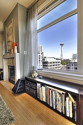 Space Needle views from living room