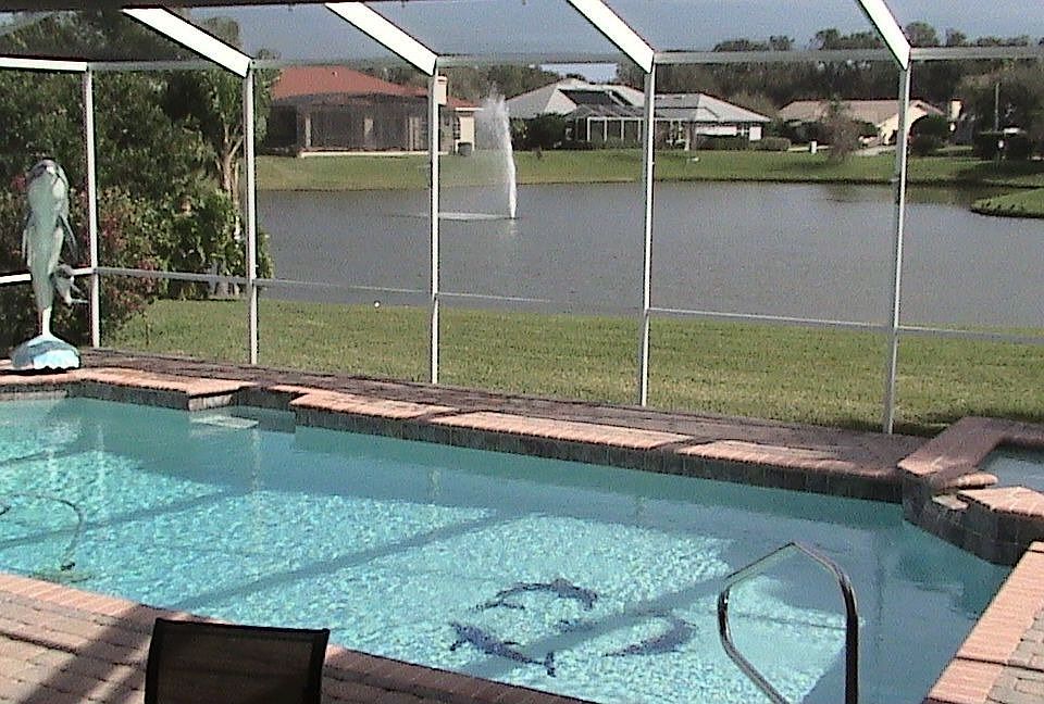 Pool and lakefront