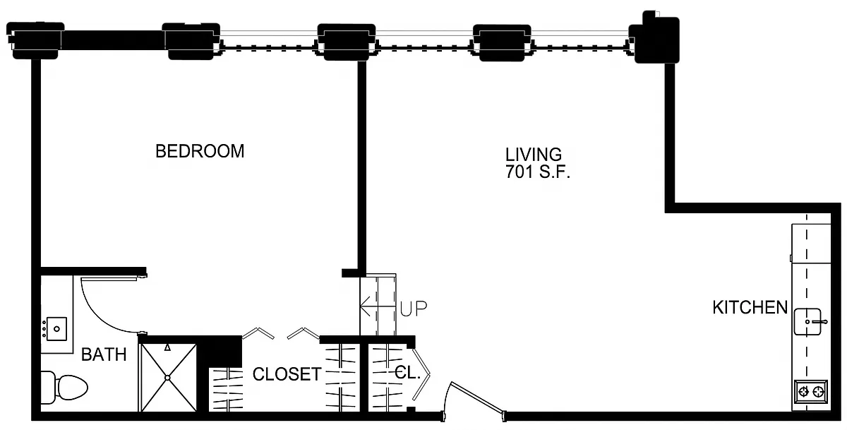 Floor plan Studio-S S41