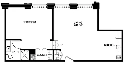 Floor plan Studio-S S41