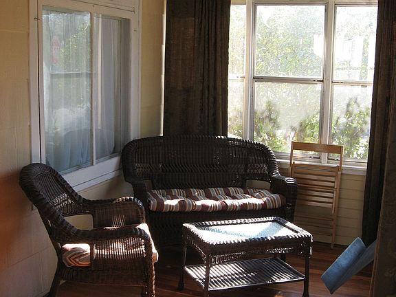 Front Porch with original exquisite condition fir floors