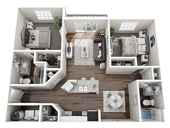 Floor plan 2x2-Classic