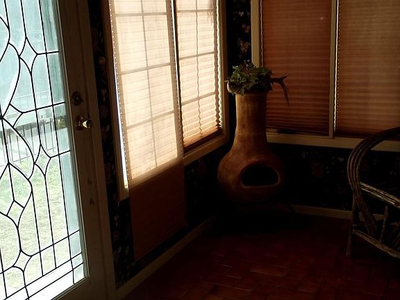 Lead Glass Door to Sunroom
